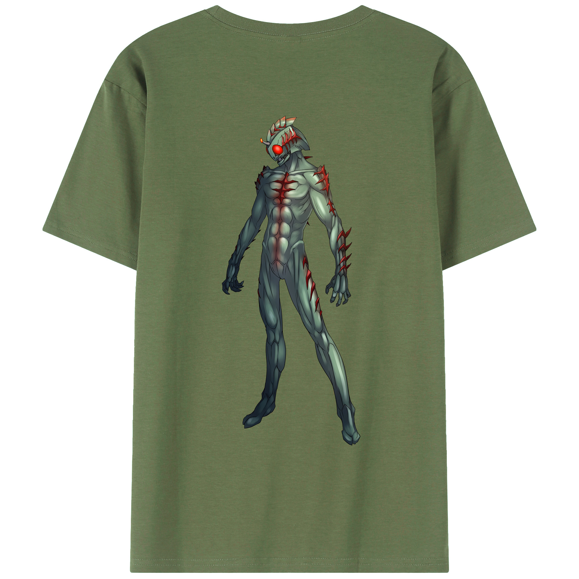 （画像用） ウルトラマン Ultraman 綿100％ メンズ半袖Tシャツ（バックプリント） 通気性